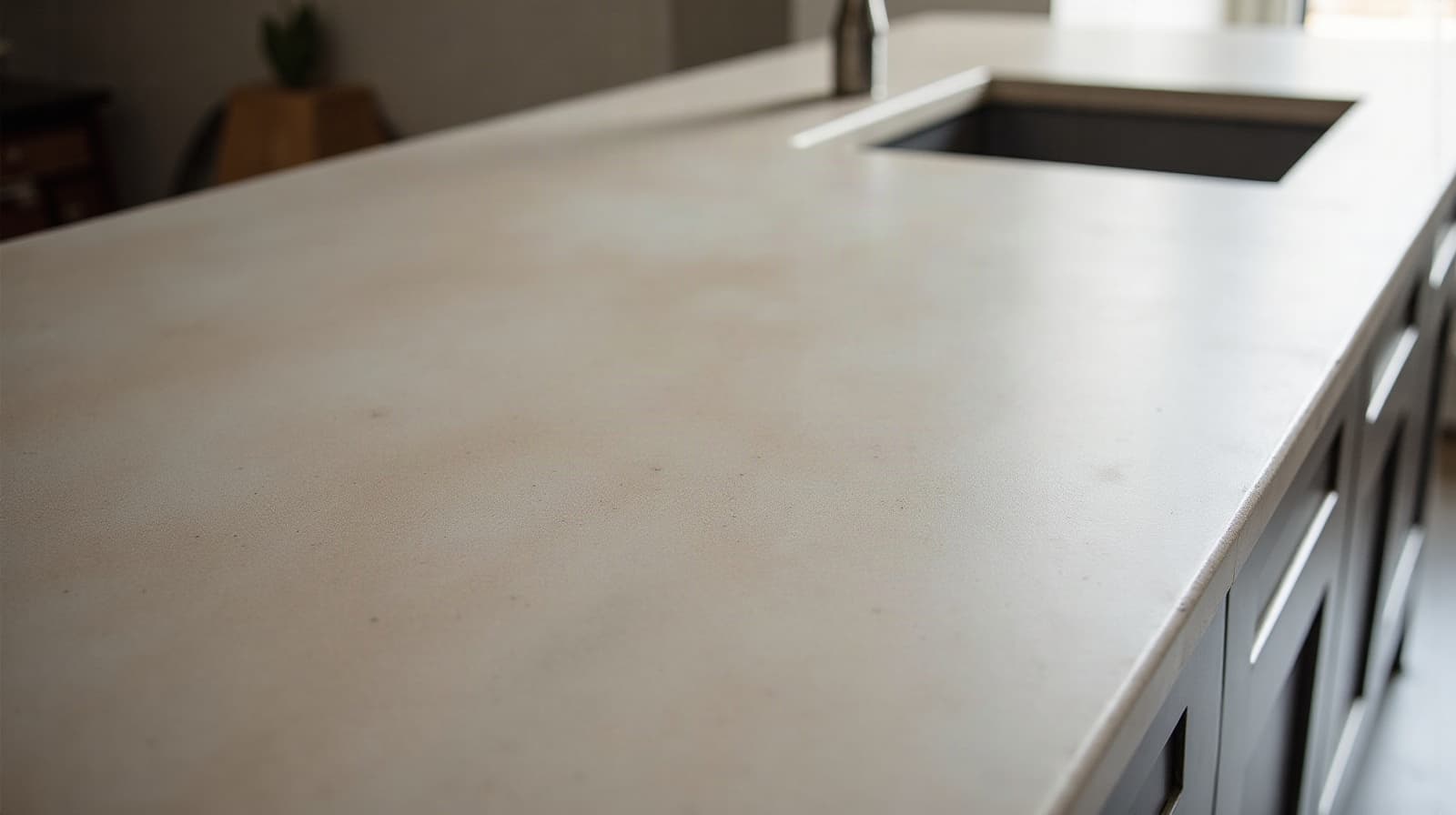 Béton ciré pour plan de travail et crédence de cuisine à Nancy